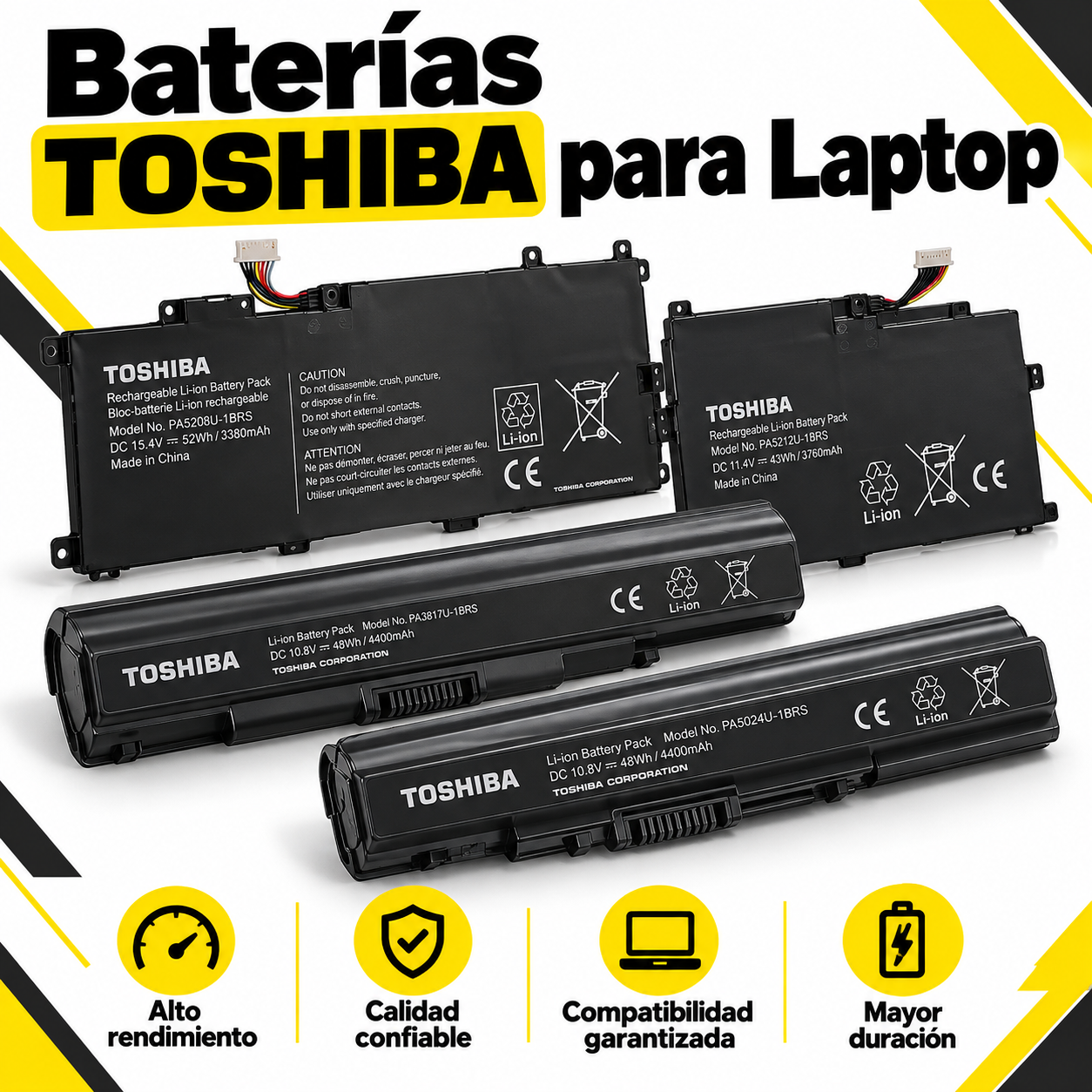 Baterías Toshiba para Laptop